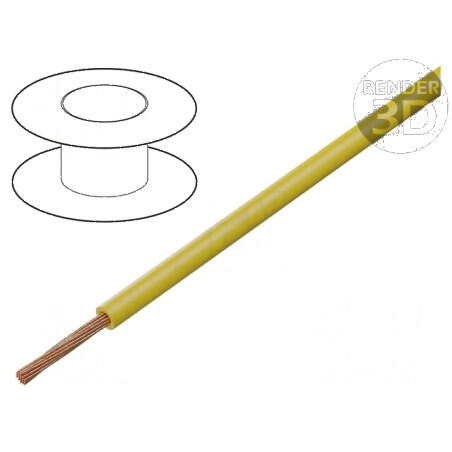Cablu FLY litat Cu PVC galben 1x0,5mm² 60V 100m | Electronic-mag.ro | Componente Electronice