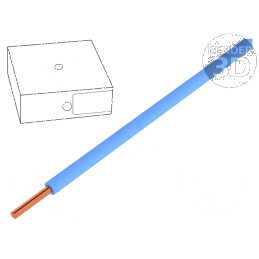 Cablu electric H05V-U 0,5mm2 cu sârmă din cupru PVC albastru 300V 500V 100m | Electronic-mag.ro | Componente Electronice