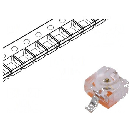 LED SMD Gull wing roșie 25-75mcd, dimensiuni 2,21x2,08x2,44mm, unghi 125°, curent 20mA | Electronic-mag.ro | Componente Electronice