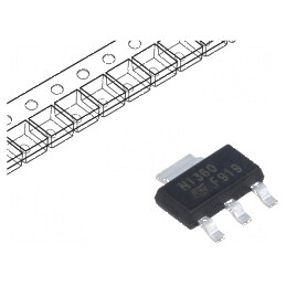 Tranzistor NPN bipolar 60V 3A 1,6W SOT223 - Componentă electronică pentru circuite | Electronic-mag.ro | Componente Electronice