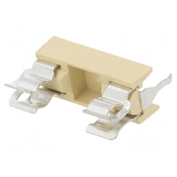 Clemă siguranţe cilindrice THT 5x20mm galbenă 6,3A 30÷85°C | Electronic-mag.ro | Componente Electronice
