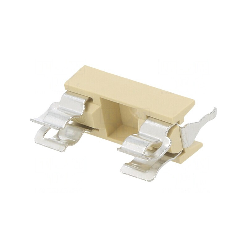 Clemă siguranţe cilindrice THT 5x20mm galbenă 6,3A 30÷85°C | Electronic-mag.ro | Componente Electronice