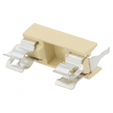 Clemă siguranţe cilindrice THT 5x20mm galbenă 6,3A 30÷85°C | Electronic-mag.ro | Componente Electronice