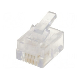 Conector RJ11 6p4c cu mufă PIN 4, cablu IDC, crimpat | Electronic-mag.ro | Componente Electronice