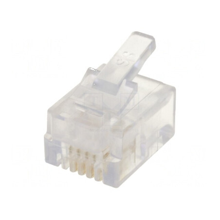 Conector RJ11 6p4c cu mufă PIN 4, cablu IDC, crimpat | Electronic-mag.ro | Componente Electronice