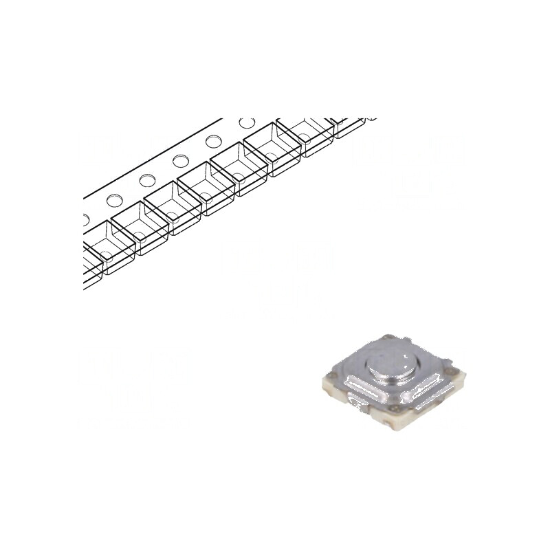 Microîntrerupător TACT SPST 0,02A/15VDC SMT - Poz 2, fără 1,6N | Electronic-mag.ro | Componente Electronice Microîntrerupător TACT SPST 0,02A/15VDC SMT - Poz 2, fără 1,6N | Electronic-mag.ro | Componente Electronice