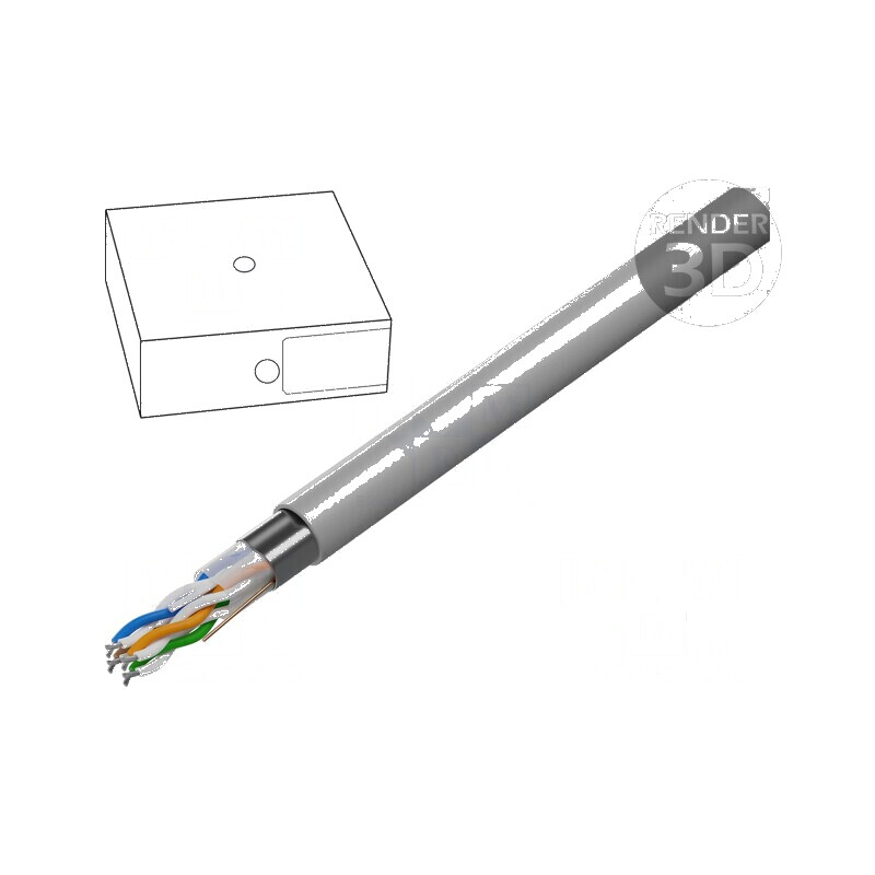 Cablu F/UTP 5e 4x2x24AWG litat CCA PVC gri 100m Ø5,7mm | Electronic-mag.ro | Componente Electronice Cablu F/UTP 5e 4x2x24AWG litat CCA PVC gri 100m Ø5,7mm | Electronic-mag.ro | Componente Electronice