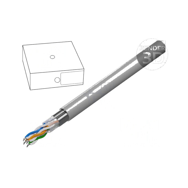 Cablu F/UTP 4x2x24AWG 5e CCA PVC gri 100m Ø5,7mm - Sârmă de rețea pentru internet | Electronic-mag.ro | Componente Electronice Cablu F/UTP 4x2x24AWG 5e CCA PVC gri 100m Ø5,7mm - Sârmă de rețea pentru internet | Electronic-mag.ro | Componente Electronice