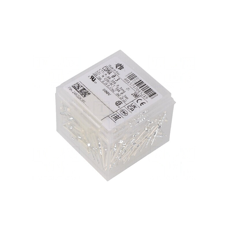 Pin tată din aliaj de cupru argintat, 0,14÷0,37mm², 26AWG÷22AWG CD | Electronic-mag.ro | Componente Electronice