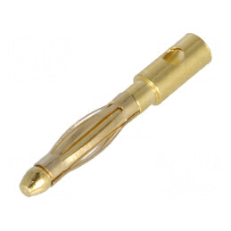Conector banană 2mm 15A cu contacte din alamă aurită 18AWG | Electronic-mag.ro | Componente Electronice