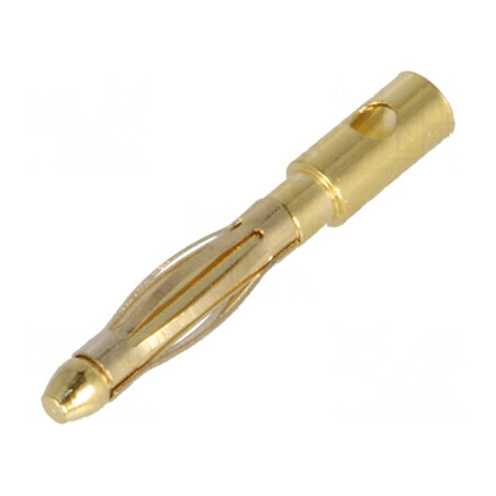 Conector banană 2mm 15A cu contacte din alamă aurită 18AWG | Electronic-mag.ro | Componente Electronice