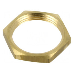 Piuliță M12 din alamă, dimensiune 15mm, filet metric pas 1.5 | Electronic-mag.ro | Componente Electronice