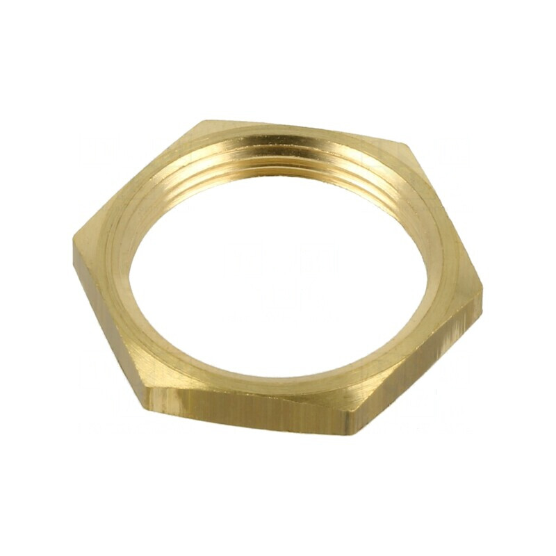 Piuliță M12 din alamă, dimensiune 15mm, filet metric pas 1.5 | Electronic-mag.ro | Componente Electronice