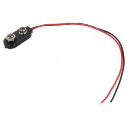 Conector 6F22 cu cabluri de 150mm pentru baterii 6F22, 6LR61 | Electronic-mag.ro | Componente Electronice