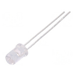 LED 5mm ambră 880÷2500mcd 23° cu parte frontală convexă | Electronic-mag.ro | Componente Electronice