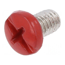 Şurub M4x6,4 Cap Rotund Phillips Crestat Alamă Roşie 0,7 | Electronic-mag.ro | Componente Electronice