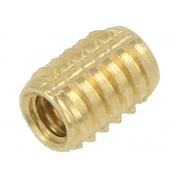 Adaos filetat din alamă M4 BN 37915 - Lungime 8,4mm pentru plastic | Electronic-mag.ro | Componente Electronice