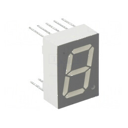 Afișaj LED 7 segmente 13,2mm 0,52 Nr.car: 1 roșie 4÷5mcd pentru proiecte electronice | Electronic-mag.ro | Componente Electronice