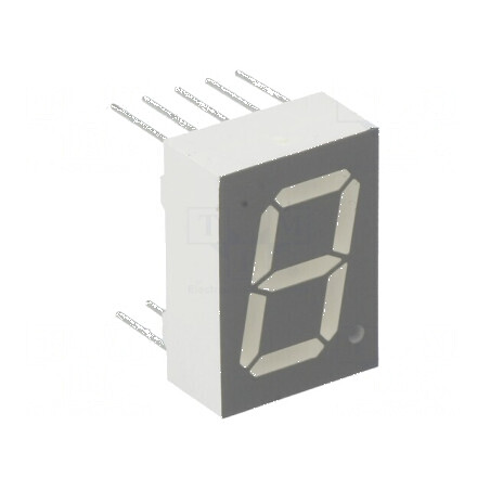 Afișaj LED 7 segmente 13,2mm 0,52 Nr.car: 1 roșie 4÷5mcd pentru proiecte electronice | Electronic-mag.ro | Componente Electronice