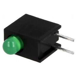LED 3mm Verde 20mA 40° 1 Diode Carcasă 2,2÷2,5V 20m | Electronic-mag.ro | Componente Electronice
