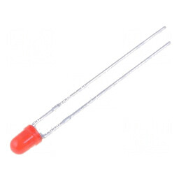 LED 3mm roșie 600-1500mcd 40° convex pentru iluminat  | Electronic-mag.ro | Componente Electronice