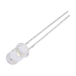 LED 5mm alb rece 5800mcd 30° convex pentru iluminare - Nr. term: 2 | Electronic-mag.ro | Componente Electronice