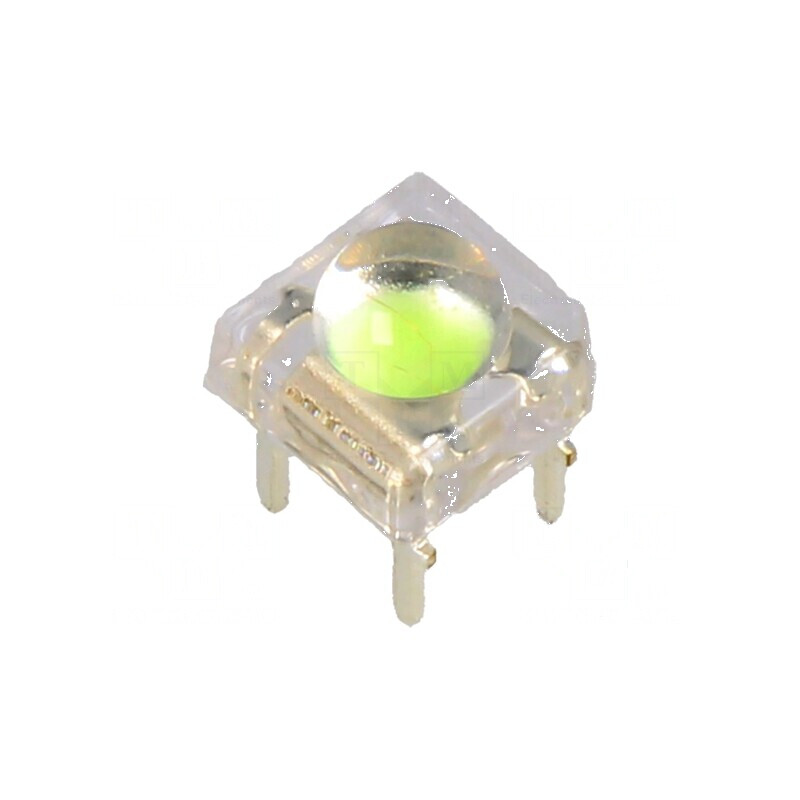 LED Super Flux 7,62x7,62mm Albastru Ice Blue 25-28lm 120° - Lumină Eficientă pentru Iluminat Interior/Exterior | Electronic-mag.ro | Componente Electronice