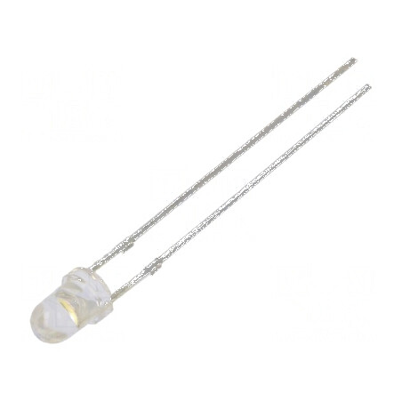 LED 3mm Alb Cald 3500mcd 30° Convex - Iluminare Eficientă Nr.Term: 2 | Electronic-mag.ro | Componente Electronice