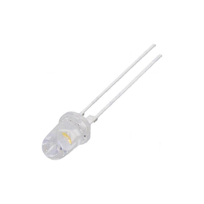 LED 5mm alb cald 90000-110000mcd 8° convex pentru iluminat decorativ | Electronic-mag.ro | Componente Electronice