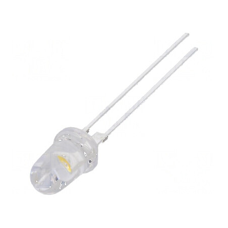 LED 5mm alb cald 90000-110000mcd 8° convex pentru iluminat decorativ | Electronic-mag.ro | Componente Electronice