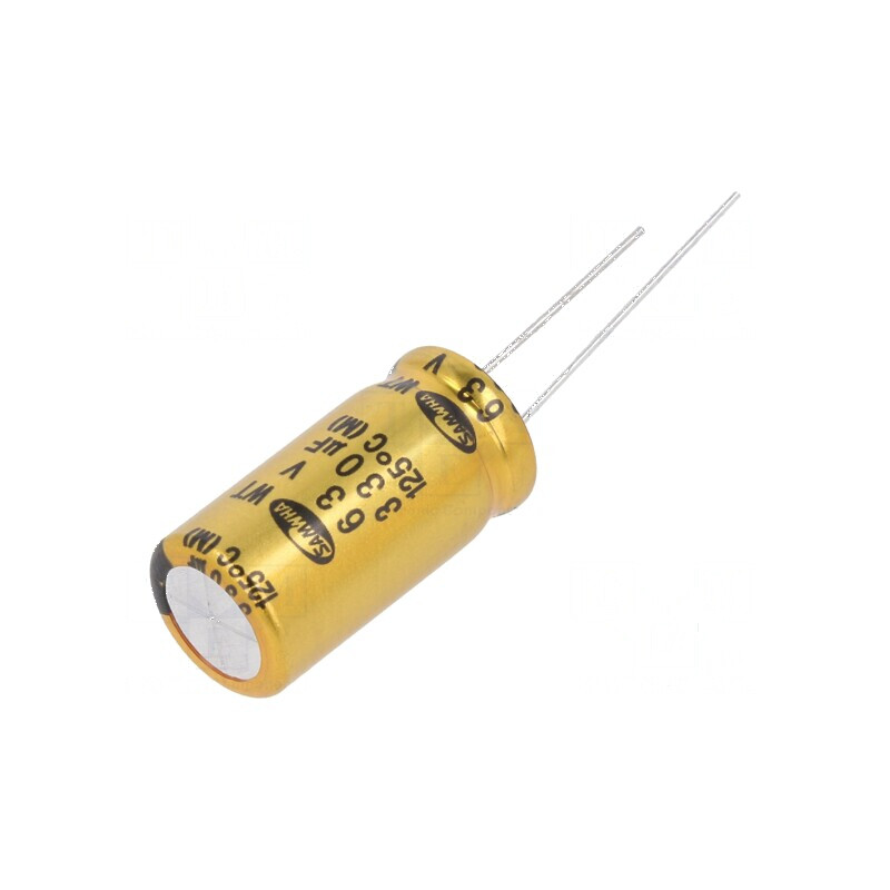 Condensator electrolitic THT 330uF 63VDC Ø12,5x25mm ±20% pentru circuite electrice | Electronic-mag.ro | Componente Electronice Condensator electrolitic THT 330uF 63VDC Ø12,5x25mm ±20% pentru circuite electrice | Electronic-mag.ro | Componente Electronice