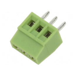 Regletă de conexiuni pentru PCB în unghi de 90°, 2,54mm, 3 piste | Electronic-mag.ro | Componente Electronice