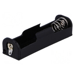 Suport pentru baterii AA, R6 cu 1 ureche pentru lipire - negru | Electronic-mag.ro | Componente Electronice