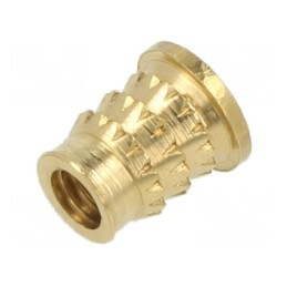 Adaos filetat din alamă M3,5 BN 37901, Lungime 7mm, pentru plastic | Electronic-mag.ro | Componente Electronice
