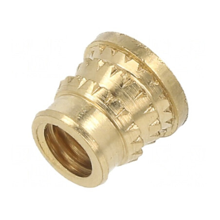 Adaos filetat din alamă M5, lungime 6,6mm pentru plastic MULTISERT® | Electronic-mag.ro | Componente Electronice