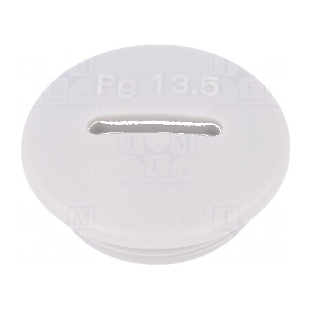 Capac de protecţie PG13,5 IP54 din poliamidă gri deschis pentru cabluri de 6mm | Electronic-mag.ro | Componente Electronice