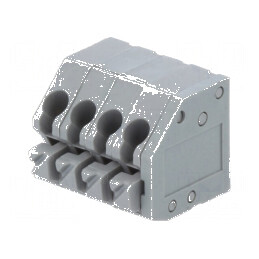 Regletă de conexiuni pentru PCB unghi 45° 3,5mm, 4 piste, 5A | Electronic-mag.ro | Componente Electronice