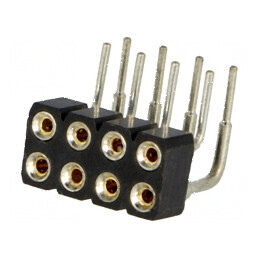 Conector şiruri pini soclu mamă PIN 8 contacte întoarse THT - Componentă electronică  | Electronic-mag.ro | Componente Electronice