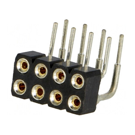 Conector şiruri pini soclu mamă PIN 8 contacte întoarse THT - Componentă electronică  | Electronic-mag.ro | Componente Electronice