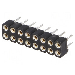 Conector şiruri pini soclu mamă 16 contacte întoarse | Electronic-mag.ro | Componente Electronice