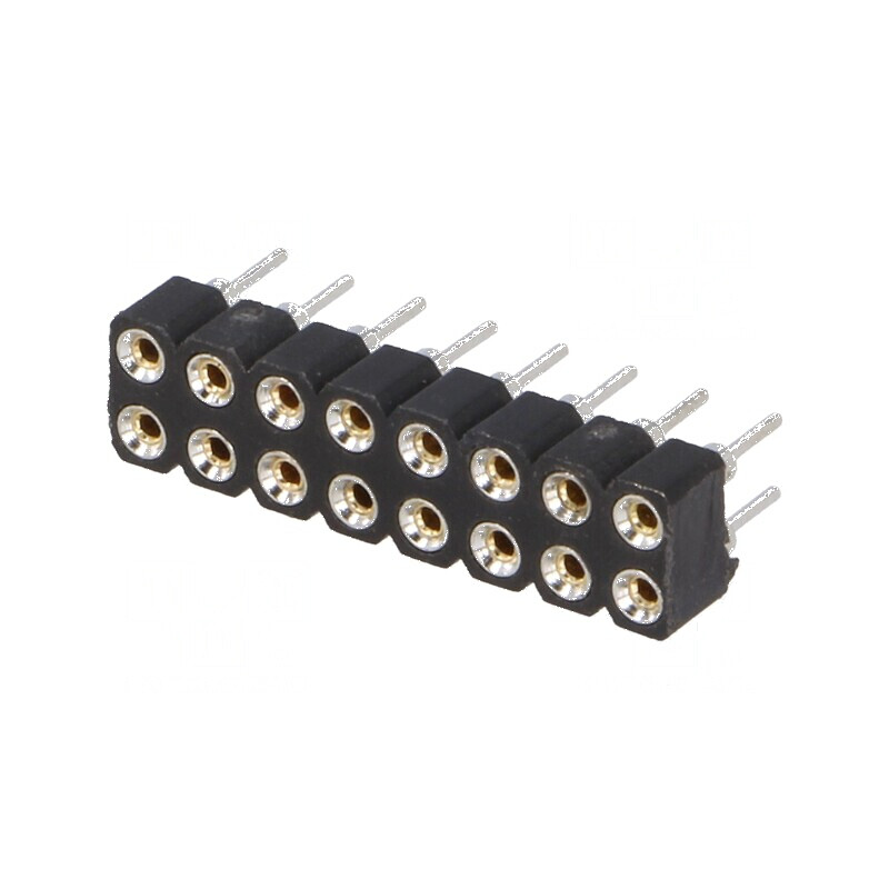 Conector şiruri pini soclu mamă 16 contacte întoarse | Electronic-mag.ro | Componente Electronice