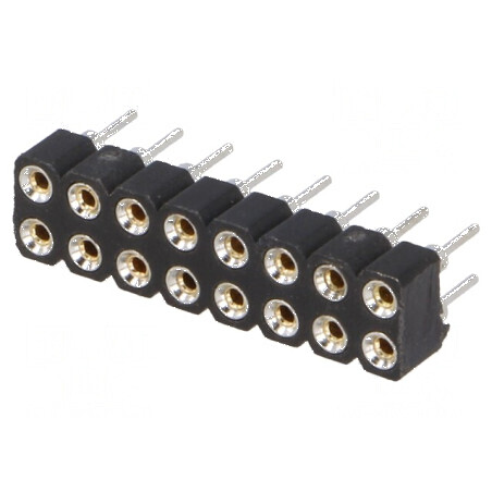 Conector şiruri pini soclu mamă 16 contacte întoarse | Electronic-mag.ro | Componente Electronice