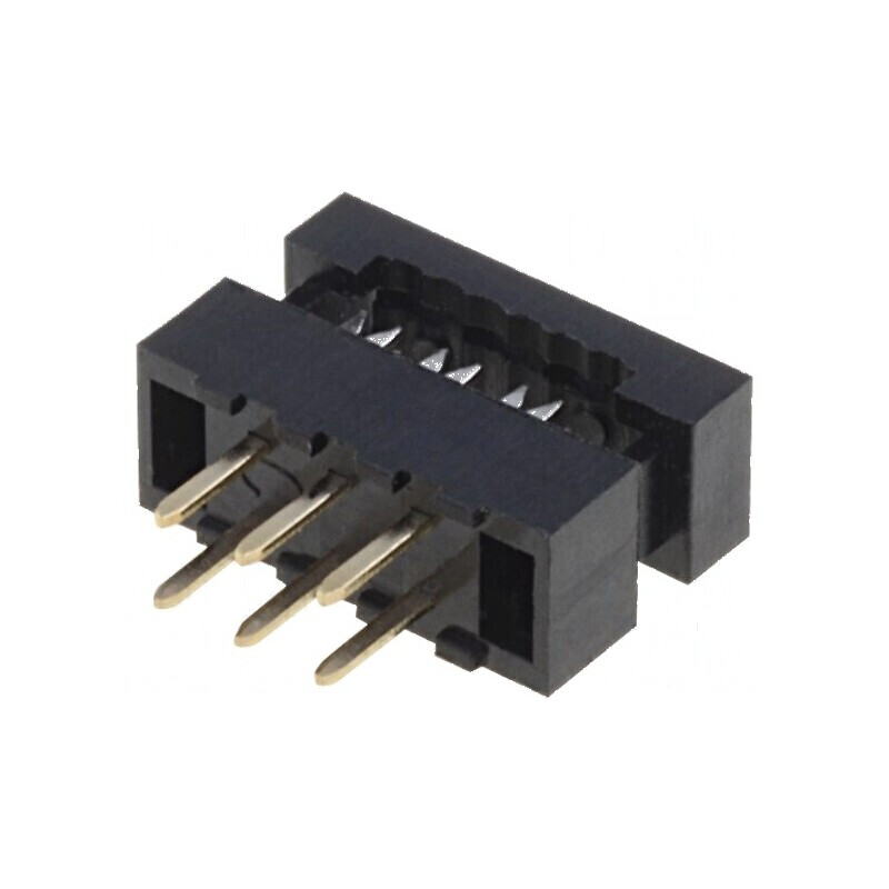 Conector IDC adaptori PIN 6 THT pentru cablu bandă 1mm - set de 10 bucăți | Electronic-mag.ro | Componente Electronice