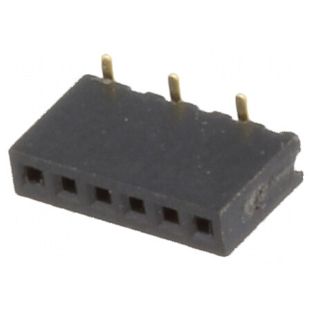 Conector şiruri pini soclu mamă 6 PIN 1,27mm SMT 1x6 | Electronic-mag.ro | Componente Electronice