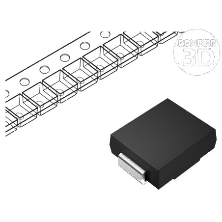 Diodă redresoare SMD 400V 3A 75ns DO214AB SMC Ufmax 1,7V | Electronic-mag.ro | Componente Electronice