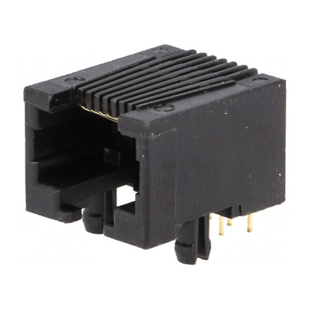 Conector RJ45 soclu 8p8c THT unghi 90° pentru cabluri de rețea | Electronic-mag.ro | Componente Electronice