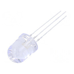 LED 10mm roșu/albastru 30° cu parte frontală convexă - Nr. term: 3 | Electronic-mag.ro | Componente Electronice