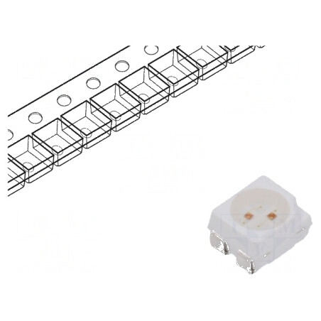 LED SMD 3528 PLCC4 roșie/galbenă 3,5x2,8mm 120° 20mA - Bandă LED flexibilă 20m | Electronic-mag.ro | Componente Electronice