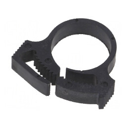 Clipsuri Øbuclă din poliamidă neagră UL94HB, 14,5÷16,6mm, lățime 5,9mm | Electronic-mag.ro | Componente Electronice