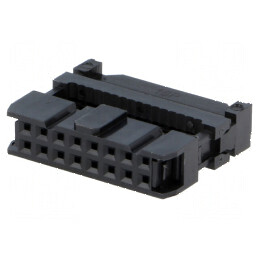 Conector IDC mufa mamă 16 pini cu presare cablu | Electronic-mag.ro | Componente Electronice